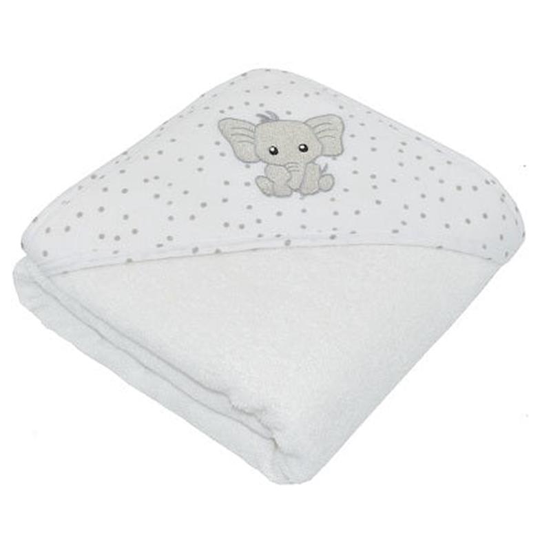 Living Textiles Pitter Patter Elephant Hooded Towel