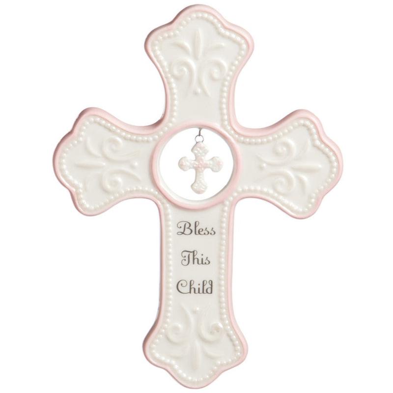 Demdaco Pink Hanging Cross