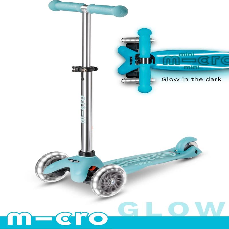 Micro Mini Glow Plus LED Scooter - Glacier Aqua