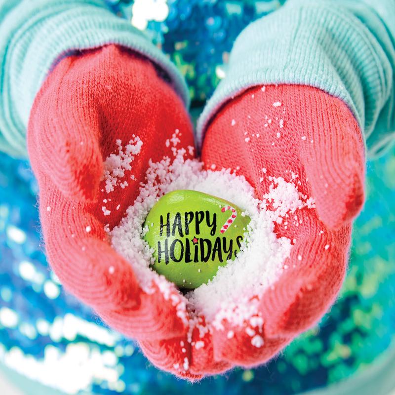 Holiday Hide And Seek Rock Painting