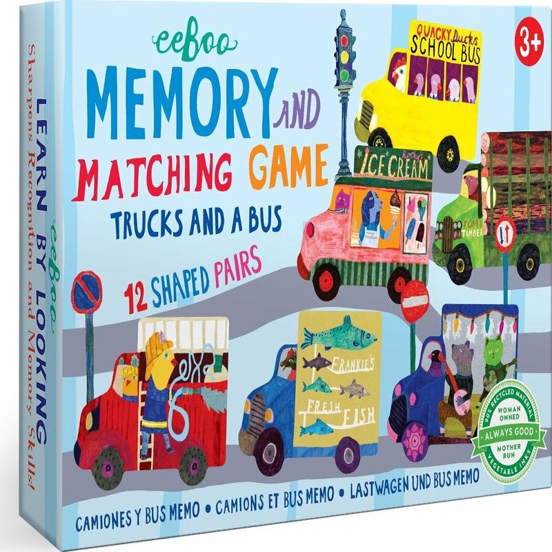 Trucks and a Bus Little Shaped Matching Game