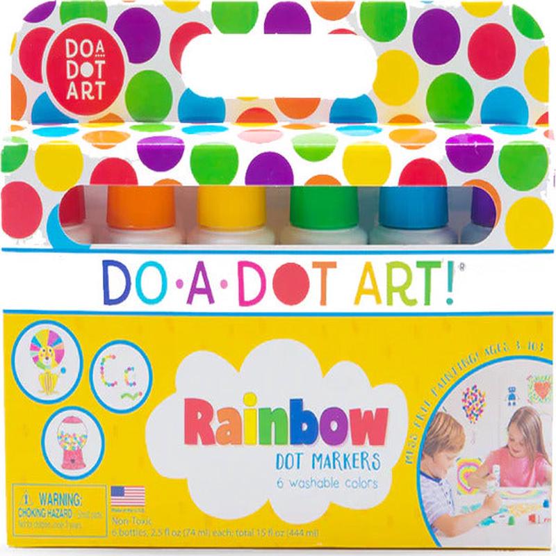 6 Pack Rainbow Dot Markers